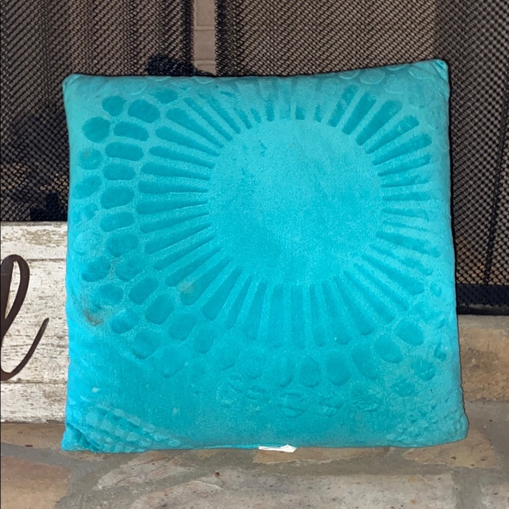 blue decorative pillow